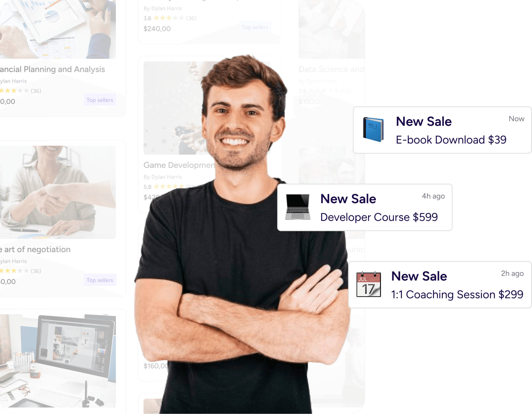 Courses, downloads, sessions, and events available on Forento